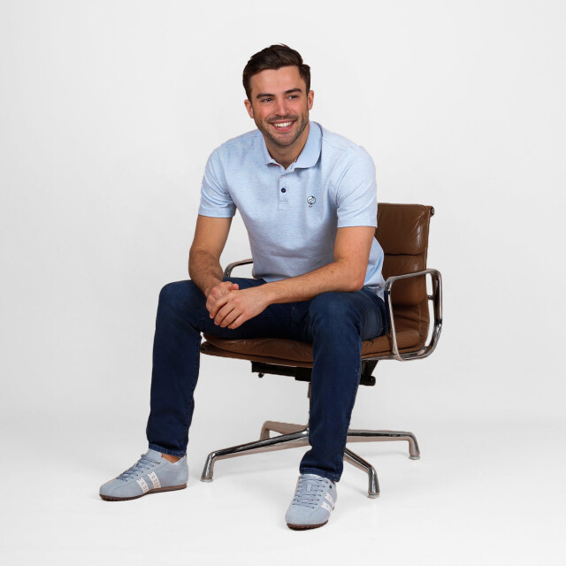 Q1905 Polo shirt willemstad mist melange QM2653909-672-1 large