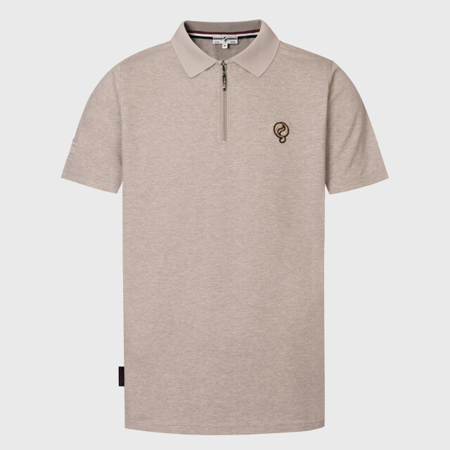 Q1905 Polo shirt zuidland – zand melange QM2653924-842-1 large
