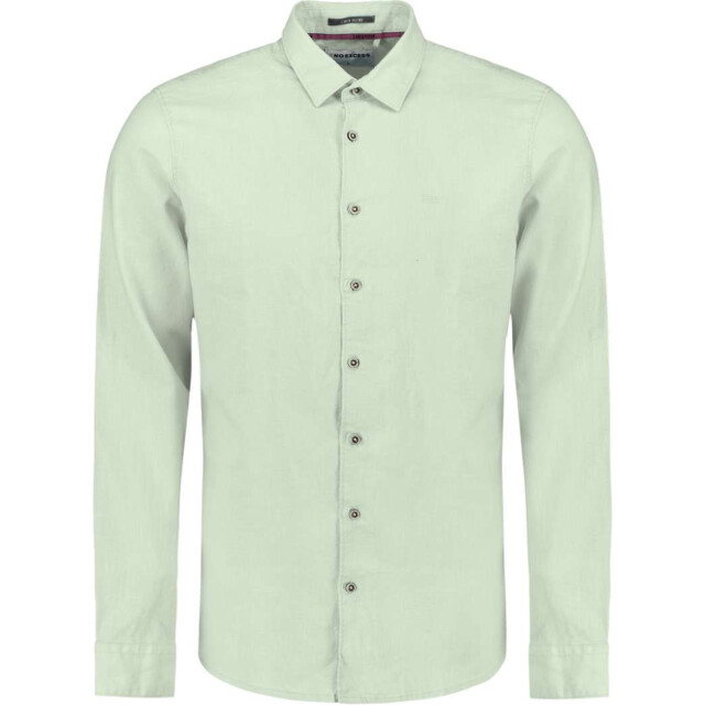 No Excess Shirt solid with linen mint 27470213SN-058 large
