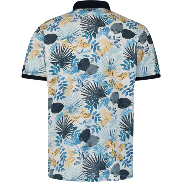 No Excess Polo pique allover printed blue 27380302-030 large