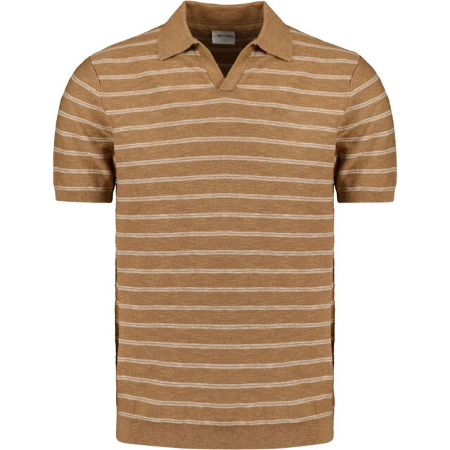 No Excess Pullover short sleeve polo v stripe 27210341-043 large