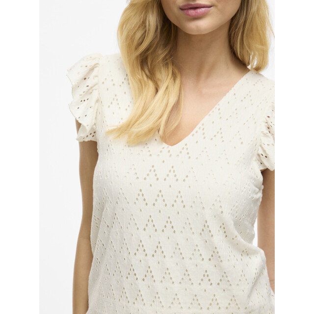 Vila Viamalina v-neck cs toppb off-white 4339.02.0004 large