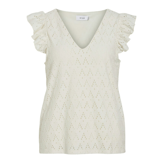 Vila Viamalina v-neck cs toppb off-white 4339.02.0004 large