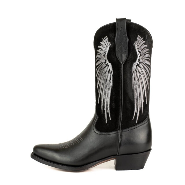 Mayura Boots Cowboy laarzen wings-2666 napa negra / afelpado negro- size 37 WINGS-2666  NAPA NEGRA / AFELPADO NEGRO VINTAGE- Size 41 large
