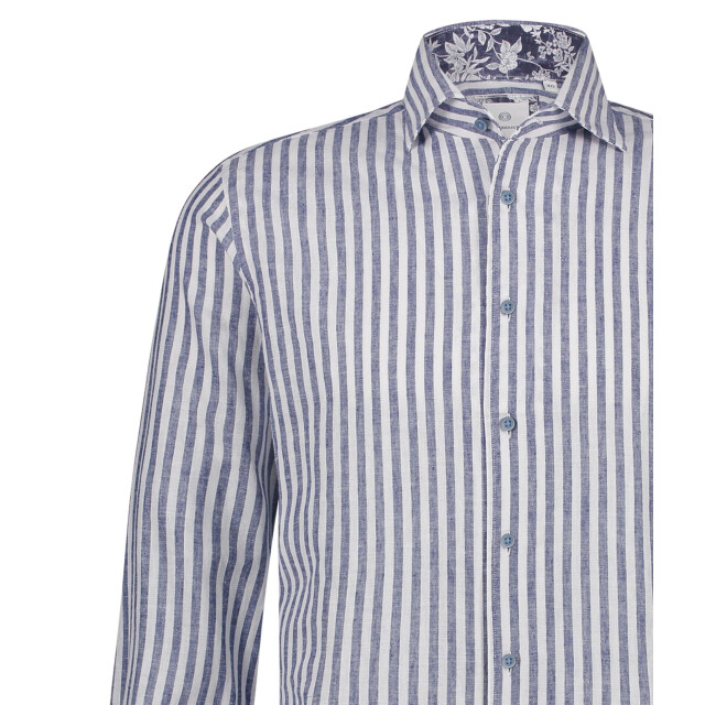 Blue Industry Het gestreepte katoenen overhemd | 5114.51-NAVY large