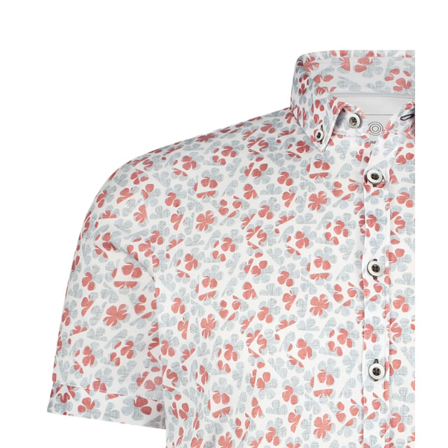 Blue Industry Het korte mouwen overhemd met bloemenprint | 5127.51-PINK large