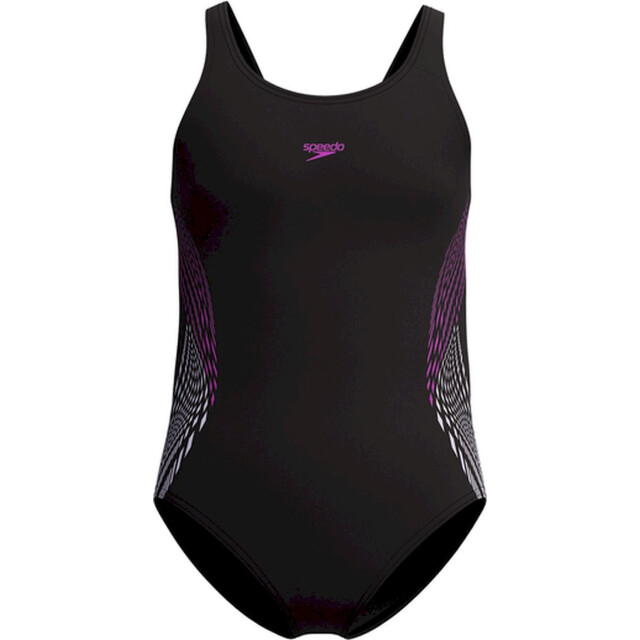 Speedo eco placem muscleb bla/pin wedstrijd badpak meisjes zwart-roze 069129_997-128 large