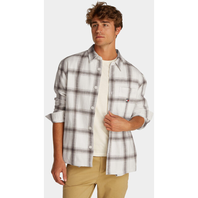 Tommy Hilfiger Overshirt tjm cotton slub check overshi dm0dm21343/ybh 187930 large Tommy Hilfiger Overshirt tjm cotton slub check overshi dm0dm21343/ybh 187930 large
