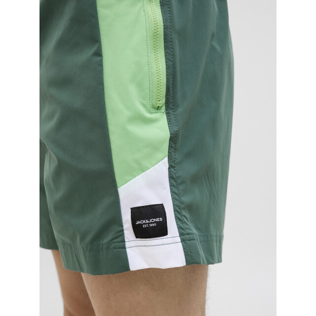 Jack & Jones Heren zwemshort jpstmaui blocked zip 12273030-Mallard Green large