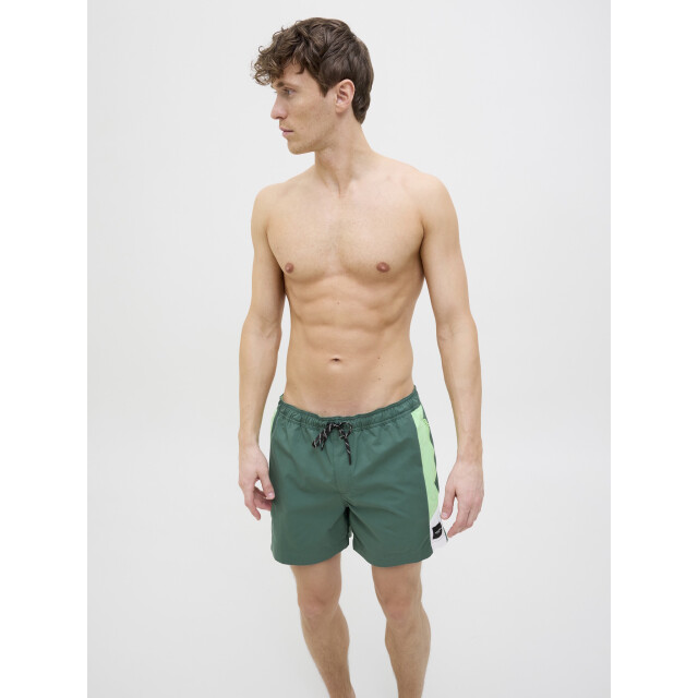 Jack & Jones Heren zwemshort jpstmaui blocked zip 12273030-Mallard Green large