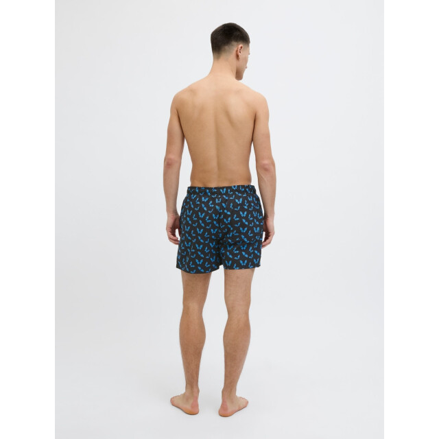 Jack & Jones Heren zwemshort jpstmaui vlinders print zwart 12272809-Black large