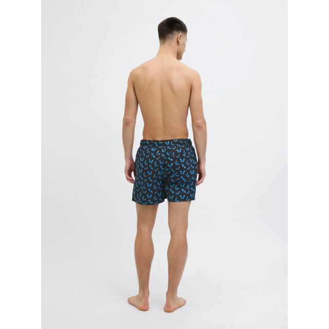 Jack & Jones Heren zwemshort jpstmaui vlinders print zwart 12272809-Black large