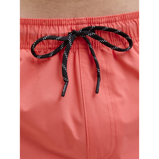 Jack & Jones Heren zwemshort jpstmaui double logo effen hot coral 12272799-Hot Coral large