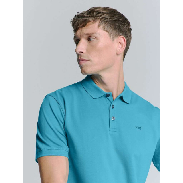 No Excess Polo pique solid stretch seablue 27390260SN-039 large