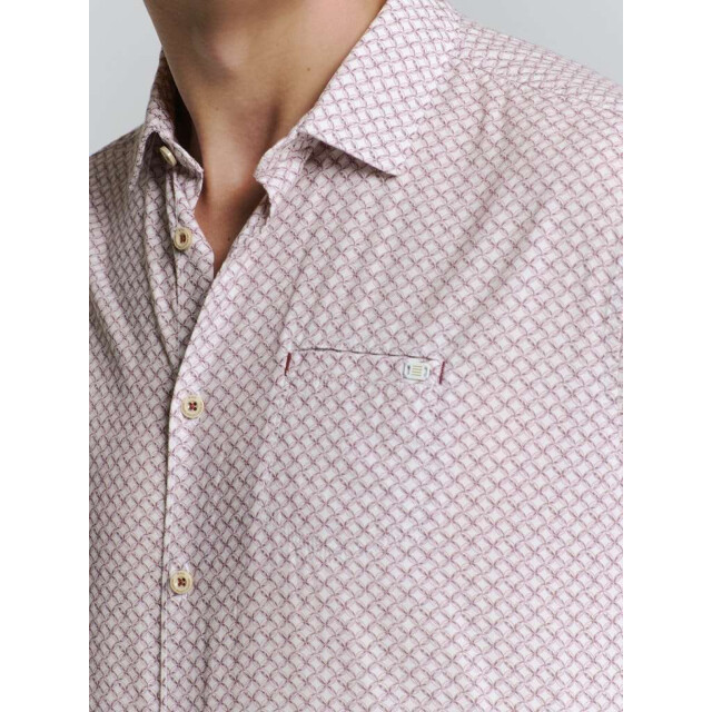 No Excess Shirt allover printed mauve 27400209-146 large