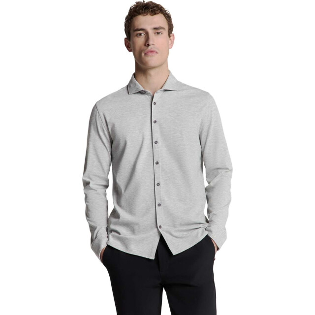 No Excess Shirt jersey melange stretch grey melange 27410180-102 large