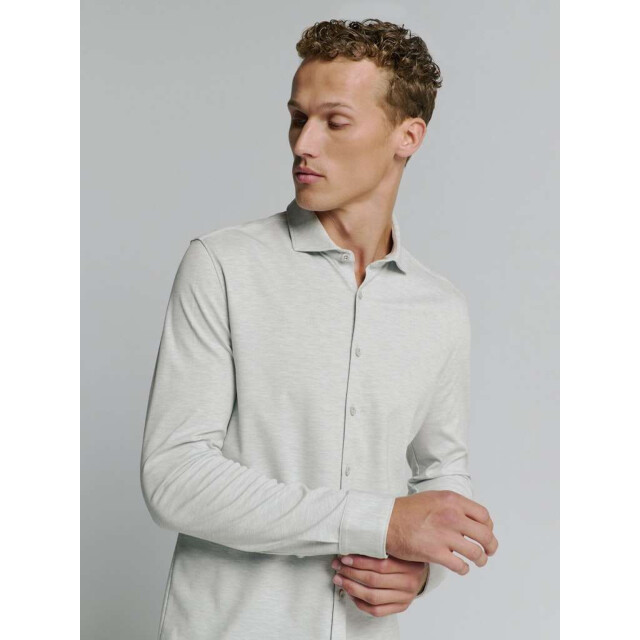 No Excess Shirt jersey melange stretch chalk 27410180-017 large