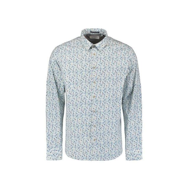 No Excess Shirt stretch allover printed seablue 27430108-039 large