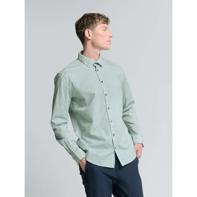 No Excess Shirt stretch allover printed pacific 27430110-153 large