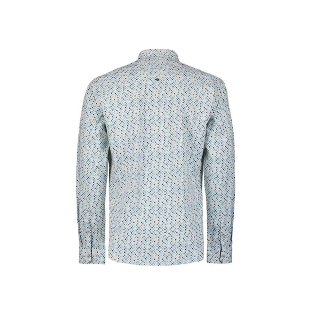 No Excess Shirt stretch allover printed seablue 27430108-039 large