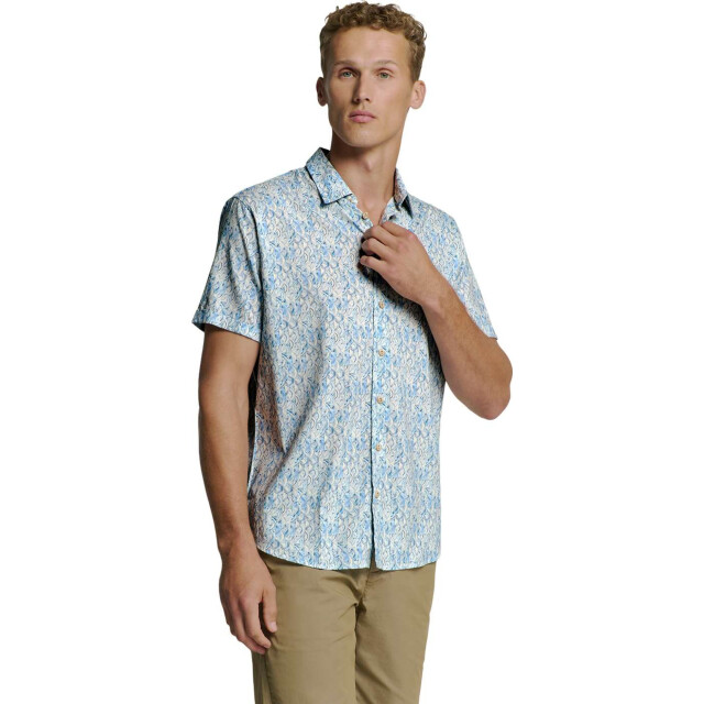 No Excess Shirt short sleeve allover printed cloud 27440342-130 large