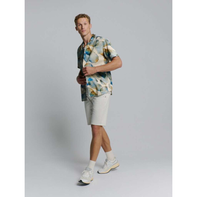 No Excess Shirt short sleeve revers collar al blue 27440345-030 large