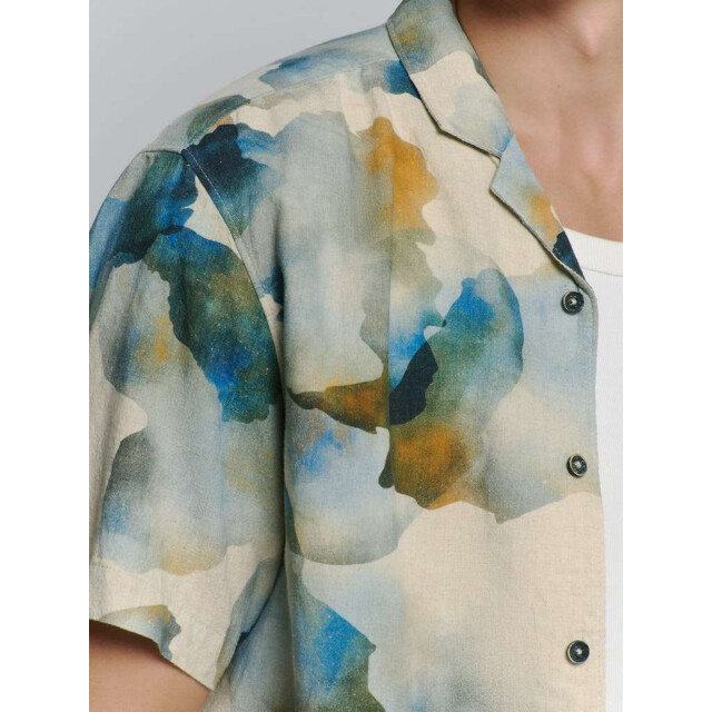 No Excess Shirt short sleeve revers collar al blue 27440345-030 large