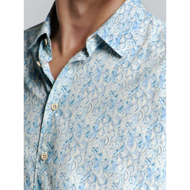 No Excess Shirt short sleeve allover printed cloud 27440342-130 large