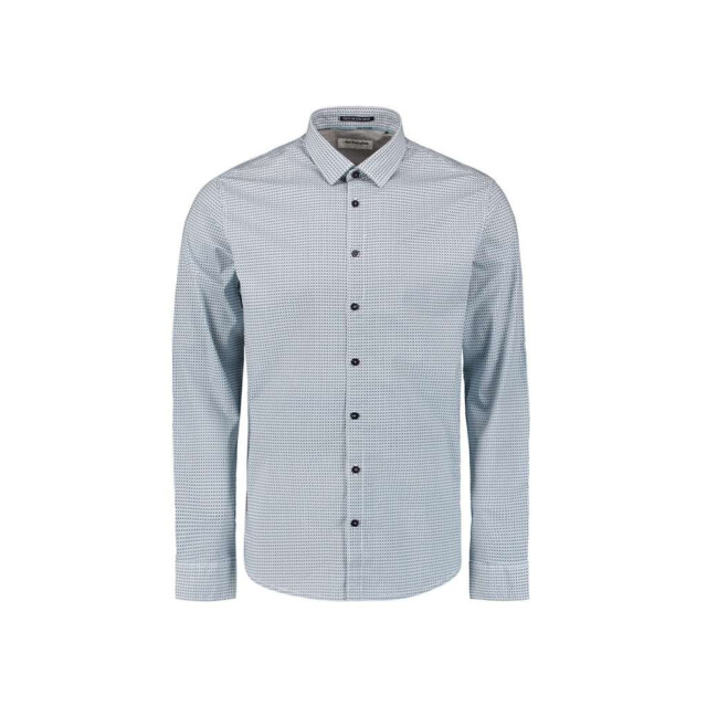 No Excess Shirt stretch allover printed seablue 27450236-039 large