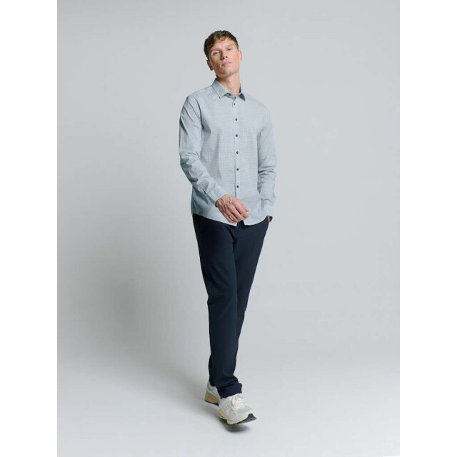 No Excess Shirt stretch allover printed seablue 27450236-039 large