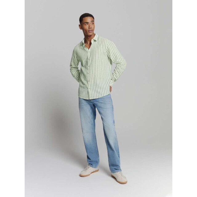 No Excess Shirt verical big stripes with line green 27470224SN-050 large