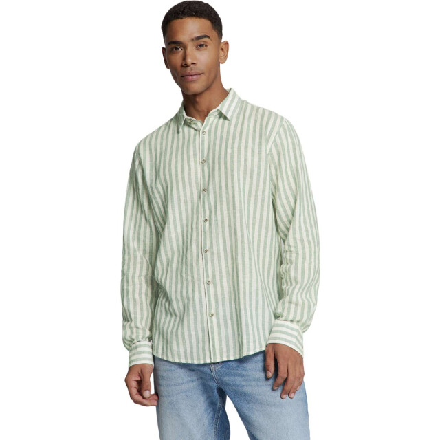 No Excess Shirt verical big stripes with line green 27470224SN-050 large