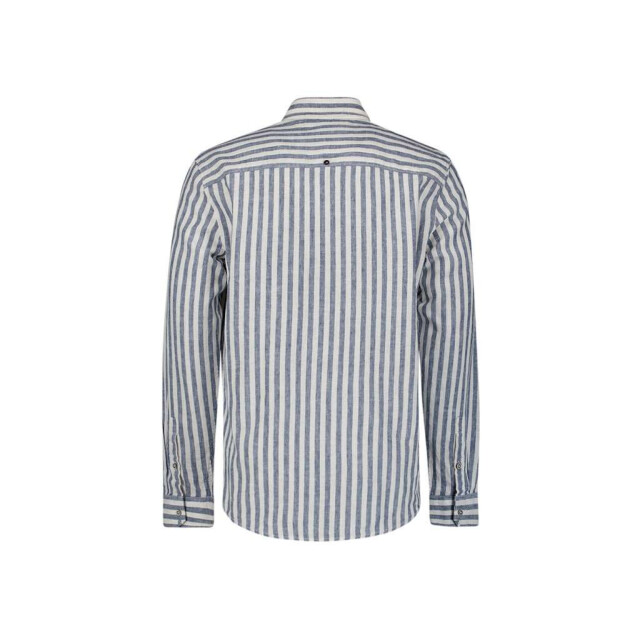 No Excess Shirt verical big stripes with line indigo blue 27470224SN-136 large