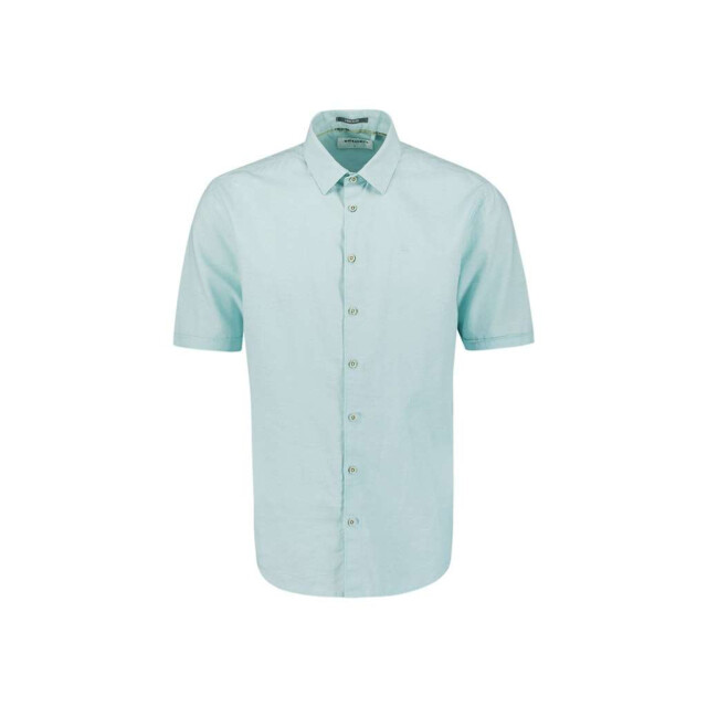 No Excess Shirt short sleeve solid with linen ice 27480321SN-151 large