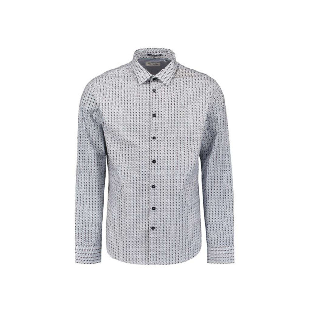 No Excess Shirt stretch allover printed seablue 27450237-039 large