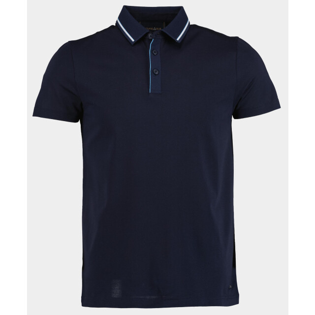 Scotland Blue Polo korte mouw hilton polo contrast collar 25108hi31sb/290 navy 186930 large