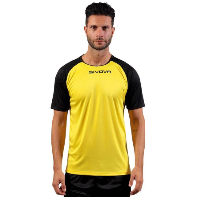 Givova Unisex capo interlock t-shirt voor volwassenen UTMR145_blackyellow large