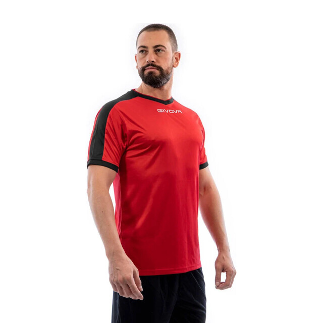 Givova Heren revolution interlock t-shirt UTMR536_blackred large
