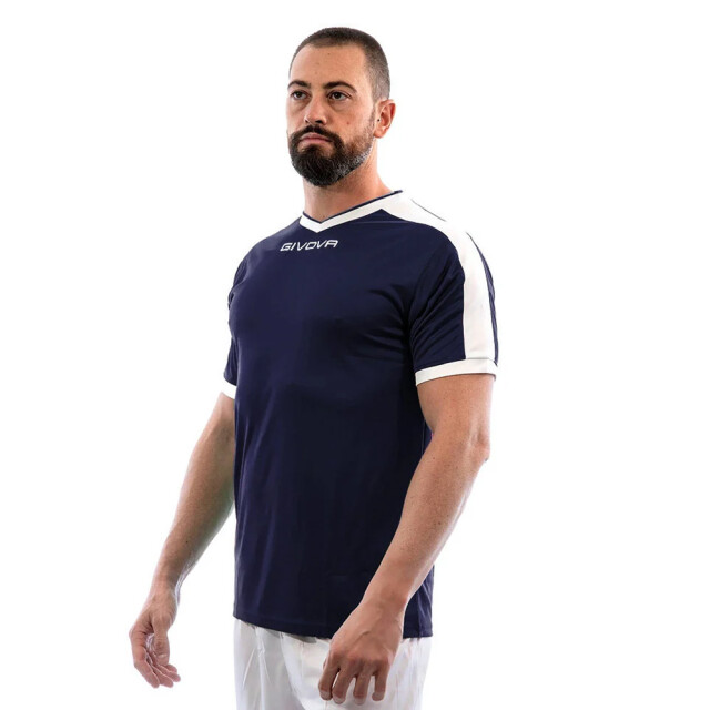 Givova Heren revolution interlock t-shirt UTMR536_navybluewhite large