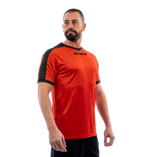 Givova Heren revolution interlock t-shirt UTMR536_blackorange large