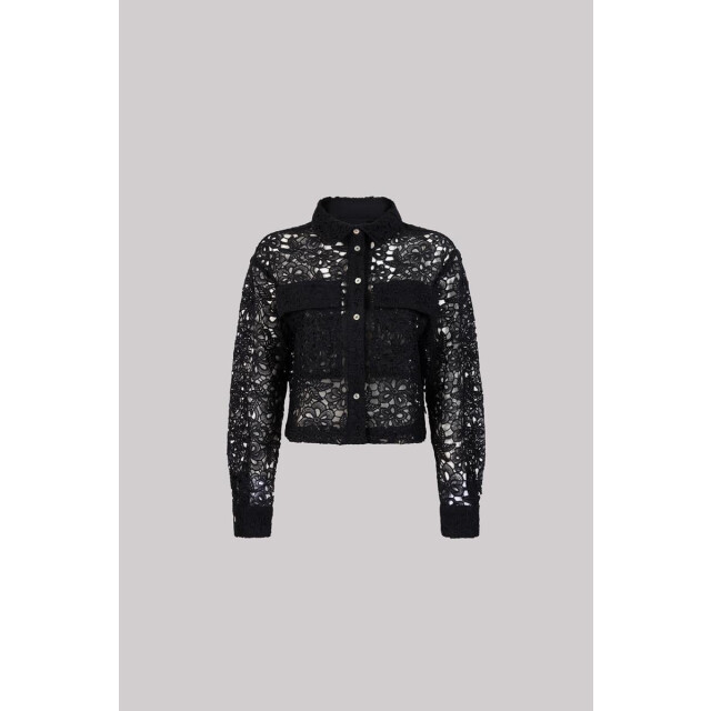 Jansen Amsterdam Fae jasje cl crochet long sleeve black FAE CL large