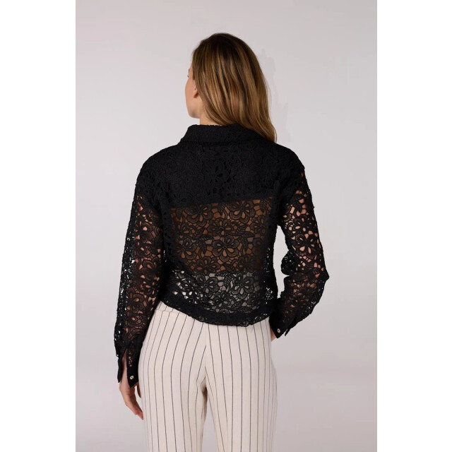 Jansen Amsterdam Fae jasje cl crochet long sleeve black FAE CL large