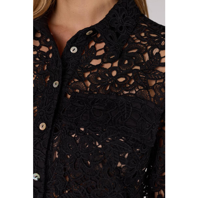 Jansen Amsterdam Fae jasje cl crochet long sleeve black FAE CL large