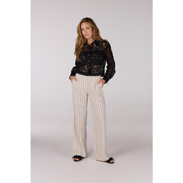 Jansen Amsterdam Fae jasje cl crochet long sleeve black FAE CL large