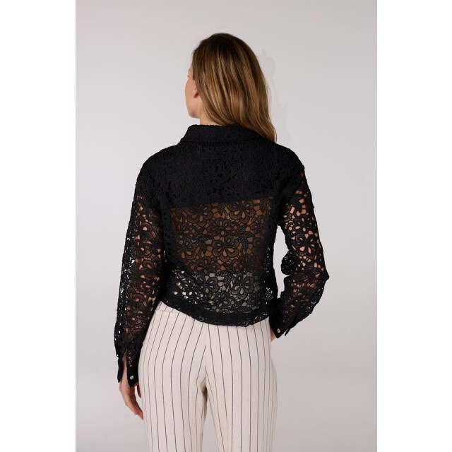 Jansen Amsterdam Fae jasje cl crochet long sleeve black FAE CL large