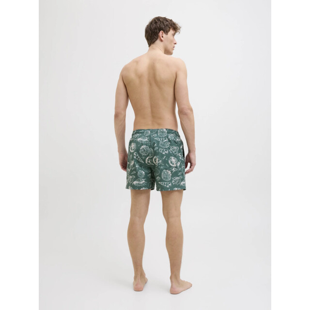 Jack & Jones Heren zwemshort jpstmaui mature schelpen print 12272943-Mallard Green large
