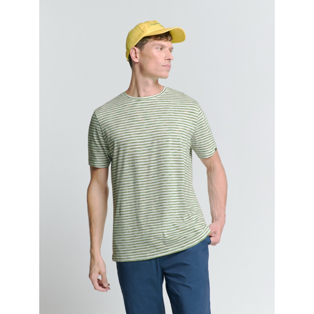 No Excess T shirt crewneck multi cloured melange stripes dessin 5339.29.0008 large