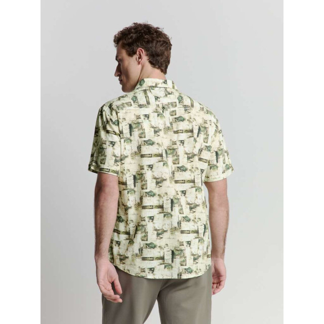 No Excess Shirt short sleeve allover printed green 27490310-050 large