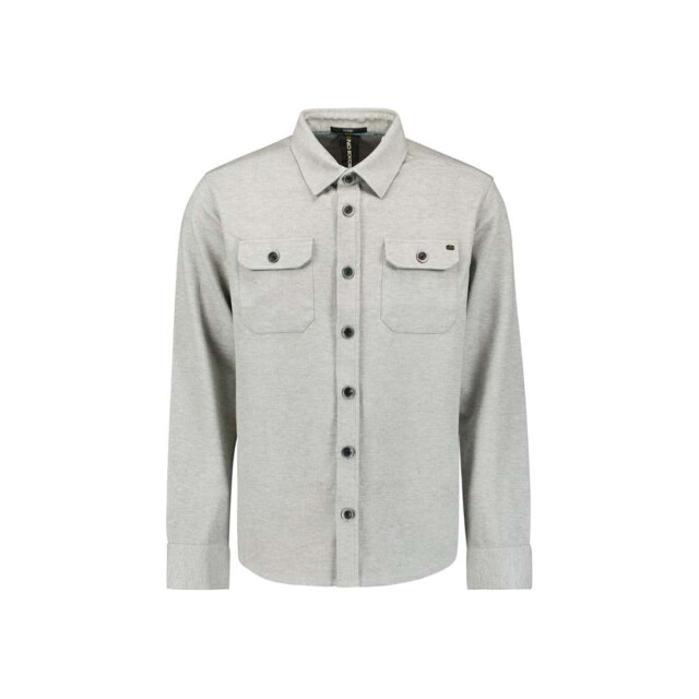 No Excess Overshirt button closure sweat grey melange 27580103-102 large