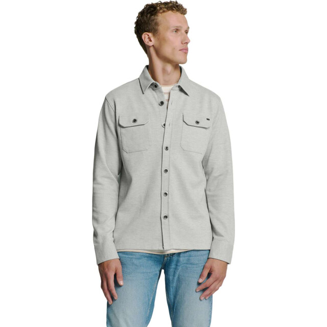 No Excess Overshirt button closure sweat grey melange 27580103-102 large